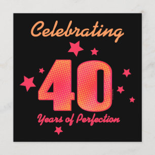 40 ans de perfection Invitation d'anniversaire per