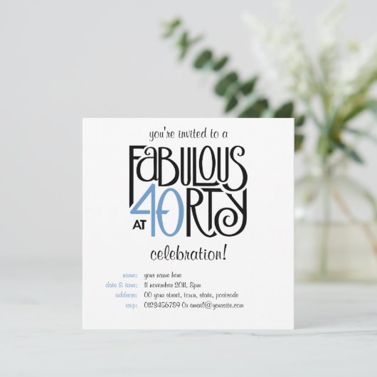 40 Black blue Invitation (Debout devant)