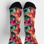 #40 Bloemenpatroon Crew Sokken (Top)