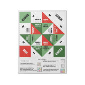 40 Cootie Catcher Spelletjes - Kerstdagen Notitieblok (Gedraaid)