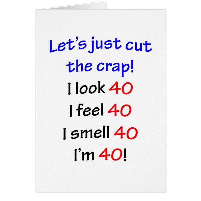 40 coupons la merde, je regardent 40 ! (Devant)
