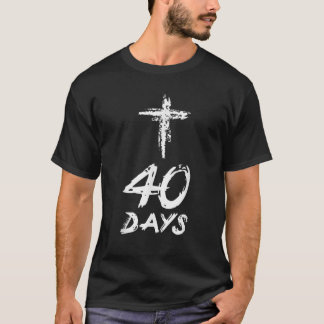 40 dagen Christelijk, cross-paasgranaat met nood T-shirt