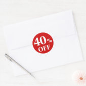 40 % de réduction Autocollant rond classique à fon (Enveloppe)