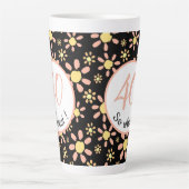 40 dus wat 40e verjaardag Funny Floral Latte Mok (Voorkant)