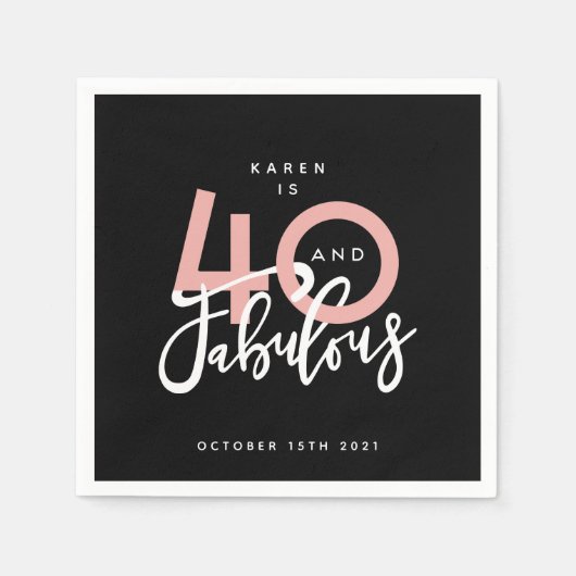 40 en bord van fijn papier servet (Voorkant)