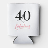 40 en Fabulous 40th Birthday Gift Koelbox Blikjeskoeler (Voorkant)