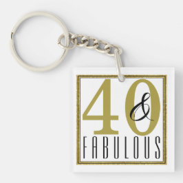 40- en Fabulous 40th Birthday Party Sleutelhanger