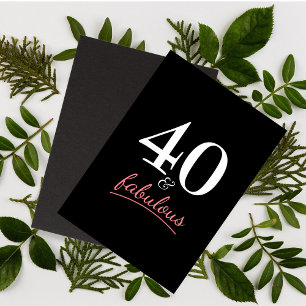 40 en Fabulous Birthday Party Kaart