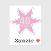 40 en Fabulous Birthday Sticker (Vel)