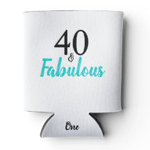 40 en Fabulous Blue Turquoise Birthday Party