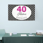 40 en Fabulous Custom 40th Birthday Spandoek (Beurs)
