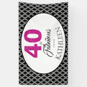 40 en Fabulous Custom 40th Birthday Spandoek (Verticaal)