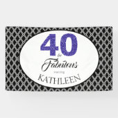 40 en Fabulous Custom 40th Birthday Spandoek (Horizontaal)