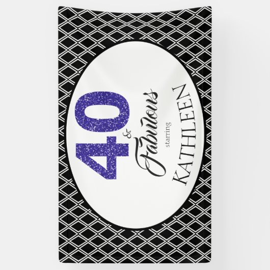 40 en Fabulous Custom 40th Birthday Spandoek (Verticaal)