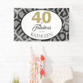40 en Fabulous Custom 40th Birthday Spandoek (Insitu)
