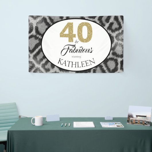 40 en Fabulous Custom 40th Birthday Spandoek (Beurs)