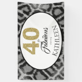 40 en Fabulous Custom 40th Birthday Spandoek (Verticaal)