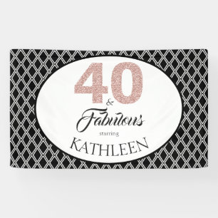 40 en Fabulous Custom 40th Birthday Spandoek