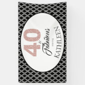 40 en Fabulous Custom 40th Birthday Spandoek (Verticaal)