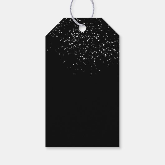 40 en Fabulous Elegant Script Black 40th Birthday Cadeaulabel (Achterkant)