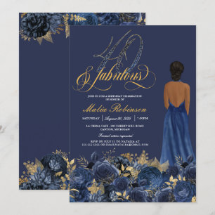40 en Fabulous Formal Elegant Sapphire Birthday Kaart