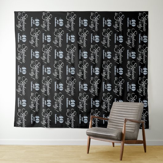 40 en Fabulous Glitter Achtergrond Stap en Herhaal Wandkleed (In Situ (horizontaal))