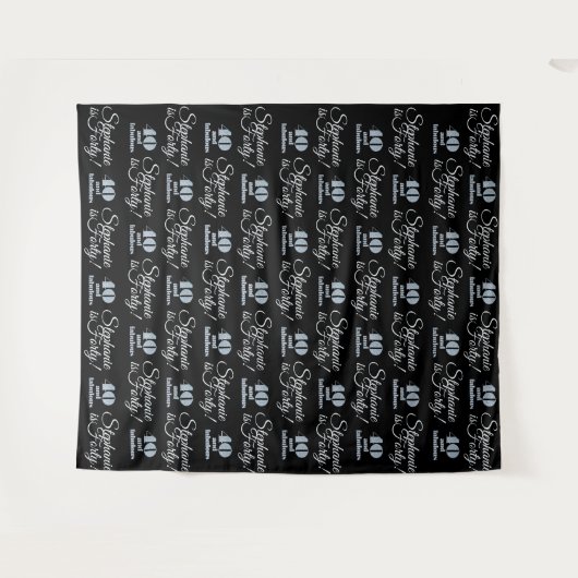 40 en Fabulous Glitter Achtergrond Stap en Herhaal Wandkleed (Voorkant (horizontaal))