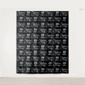 40 en Fabulous Glitter Achtergrond Stap en Herhaal Wandkleed (Voorkant)