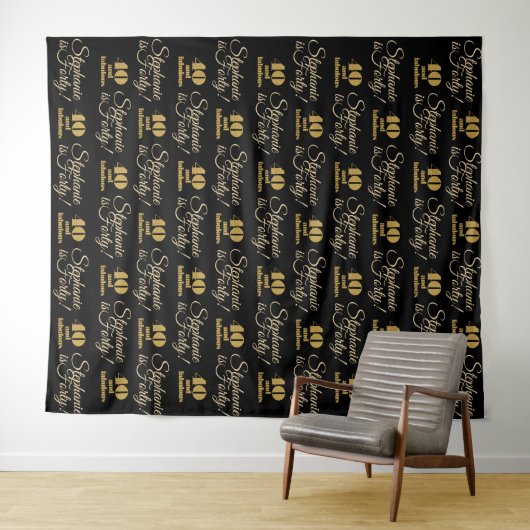 40 en Fabulous Glitter Backdrop Step en Herhaal Wandkleed (In Situ (horizontaal))