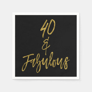 40 en Fabulous Gold Foil Verjaardag servetten