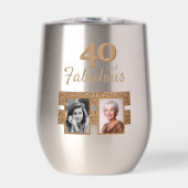 40 en Fabulous Gold Glitter 2 Foto 40e verjaardag (Voorkant)