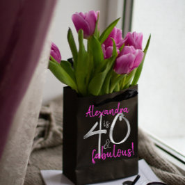 40 en Fabulous Pink and Black, op maat gemaakt Medium Cadeauzakje