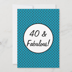 40 en Fabulous Retro Polka Dots Kaart