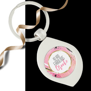 40 en Fabulous Roze Zwart Elegant Sophisticated Sleutelhanger