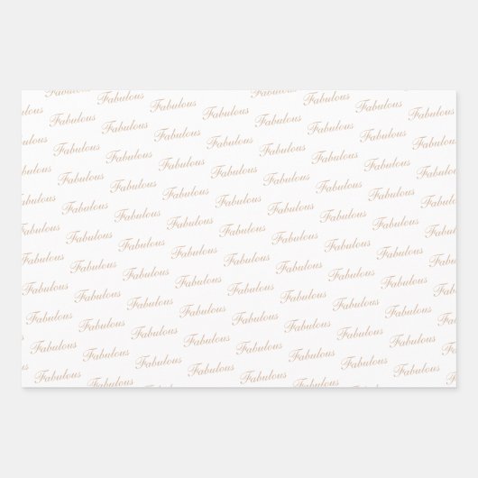 40 en Fabulous Script Moderne Vrouw 40e Verjaardag Inpakpapier Vel (Voorkant 2)