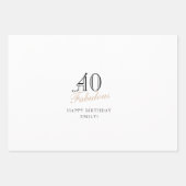 40 en Fabulous Script Moderne Vrouw 40e Verjaardag Inpakpapier Vel (Voorkant)