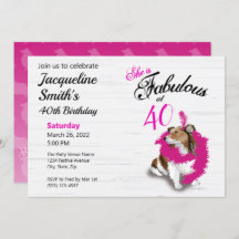 40 en Fabulous Sheltie Pink Scarf