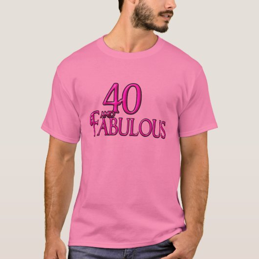 40 en Fabulous T-shirt (Voorkant)