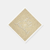 40 en Fabulous Verjaardag Gouden Glitter Servet (Hoek)