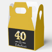 40 en fabulous zwart goud verjaardag bedankdoosjes (Geopend)