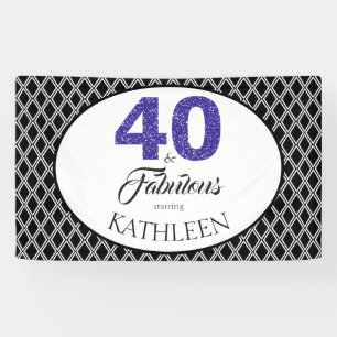 40 en fantastisch aangepaste 40e verjaardag spandoek