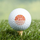 "40 en fantastisch", retro heldere perzik kleine golfballen (Insitu Shirt)