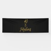 40 en fantastische verjaardagsbanner spandoek (Horizontaal)