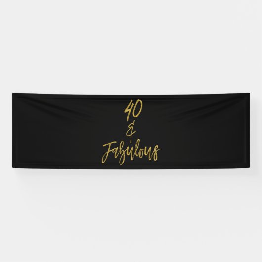 40 en fantastische verjaardagsbanner spandoek (Horizontaal)