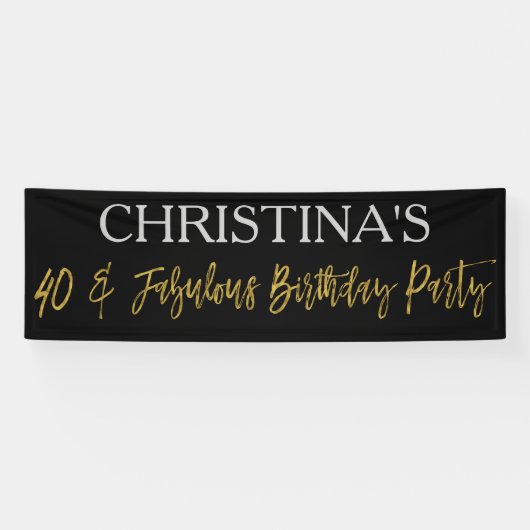 40 en fantastische verjaardagsbanner spandoek (Horizontaal)