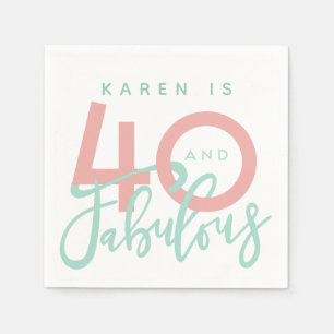 40 en fantastische verjaardagsfeestje servetten