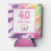 40 en Far Out Cool Groovy Tie Dye 40th Verjaardag Blikjeskoeler (Voorkant)