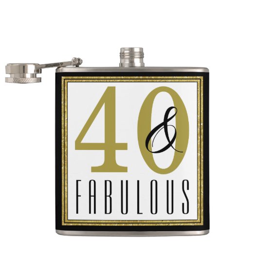 40- en feestdag heupfles (Geopend)