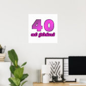 40 en feestdag poster (Thuiskantoor)