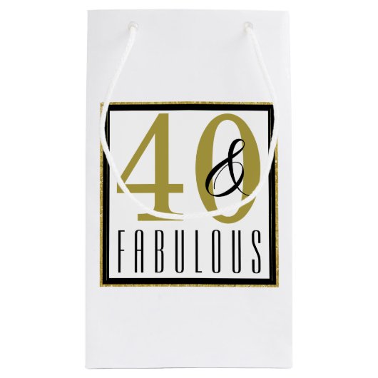 40- en feestelijke feestdag klein cadeauzakje (Achterkant)